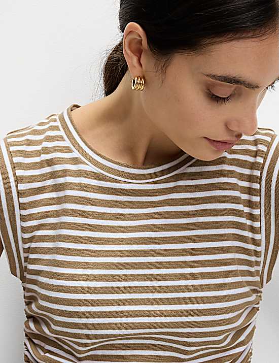 Tailored Striped Longline Waistcoat