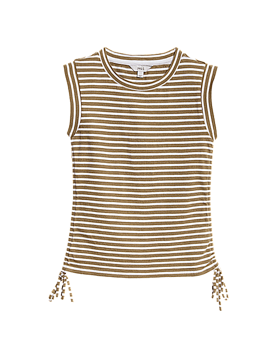 Tailored Striped Longline Waistcoat