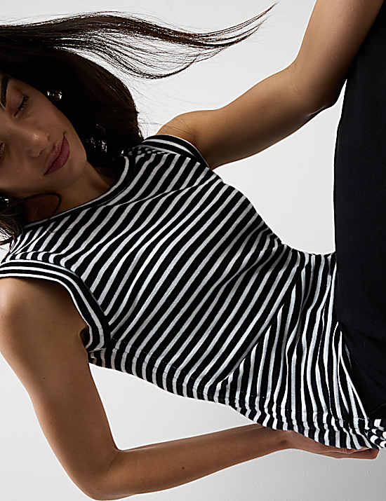 Tailored Striped Longline Waistcoat
