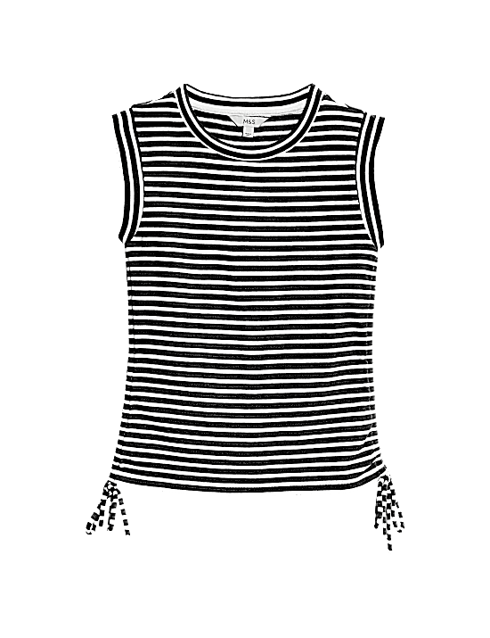 Tailored Striped Longline Waistcoat