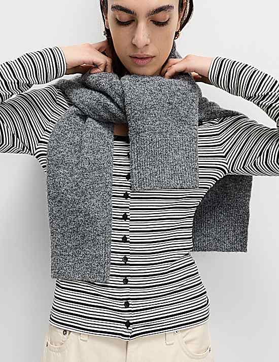 Tailored Striped Longline Waistcoat