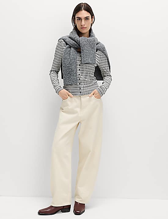 Tailored Striped Longline Waistcoat