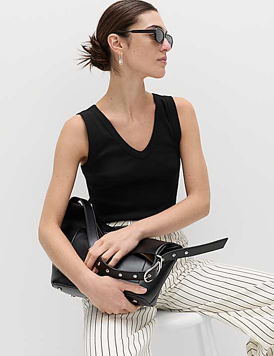 Tailored Striped Longline Waistcoat