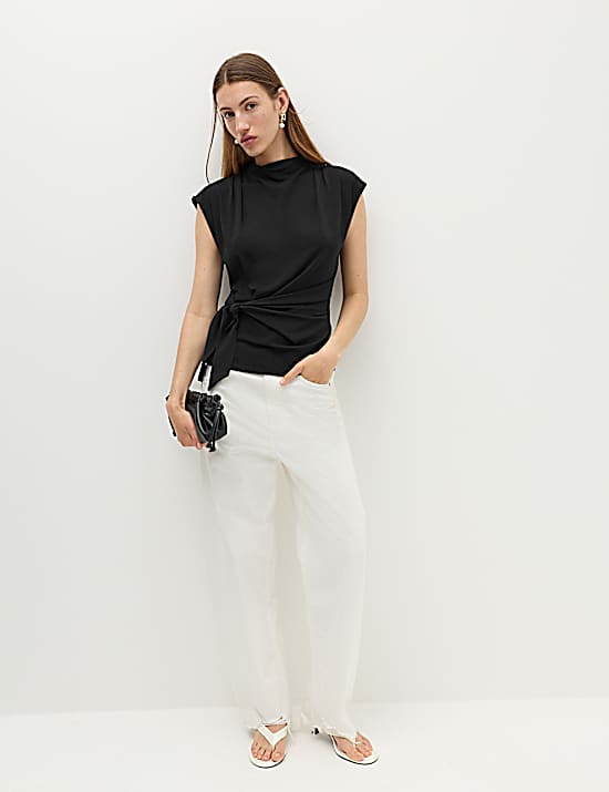Tailored Striped Longline Waistcoat