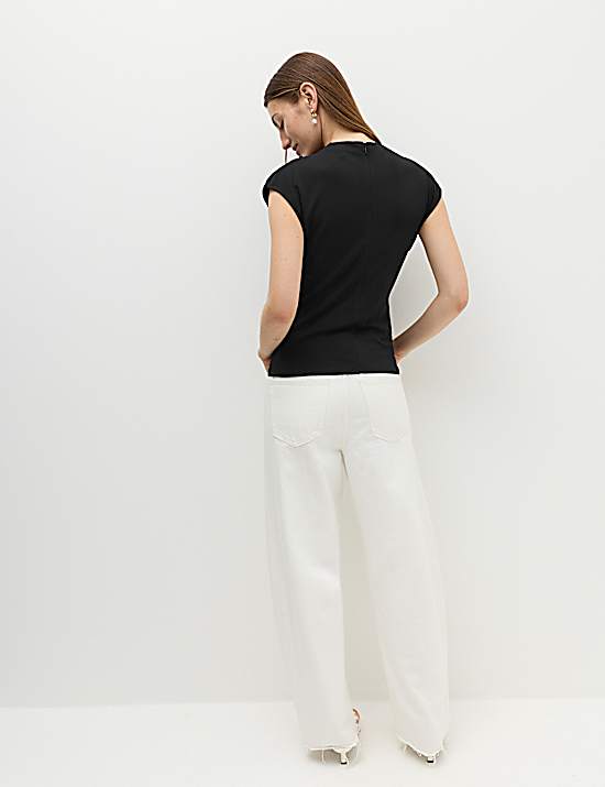 Tailored Striped Longline Waistcoat