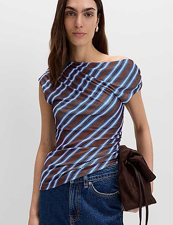Tailored Striped Longline Waistcoat