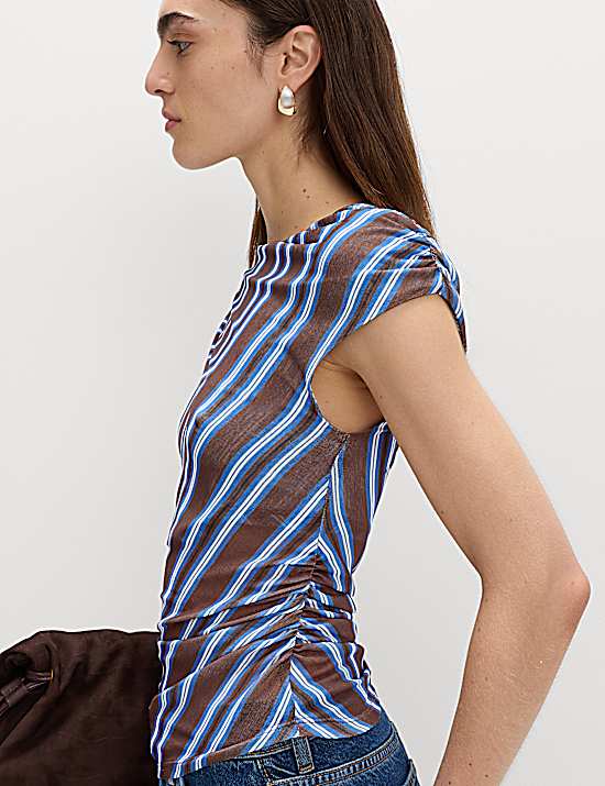Tailored Striped Longline Waistcoat