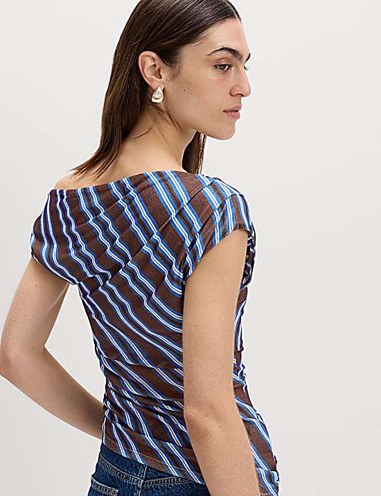 Tailored Striped Longline Waistcoat