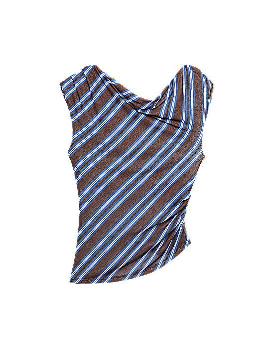 Tailored Striped Longline Waistcoat