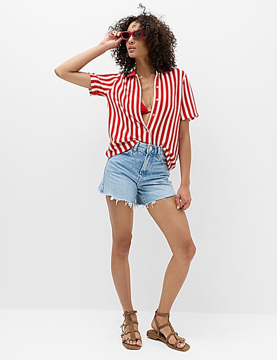 Tailored Striped Longline Waistcoat