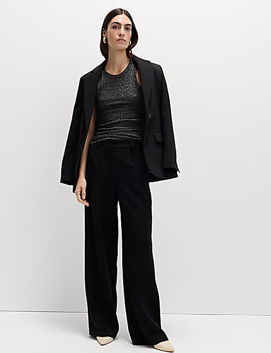 Tailored Striped Longline Waistcoat