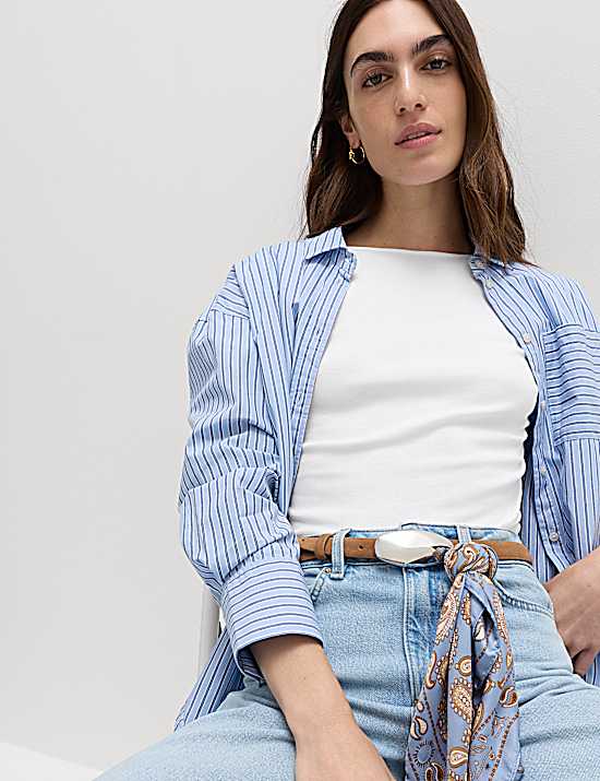 Tailored Striped Longline Waistcoat