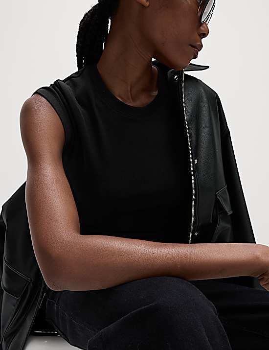 Tailored Striped Longline Waistcoat