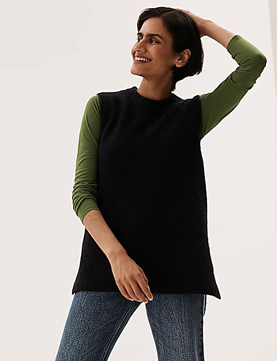 Tailored Striped Longline Waistcoat