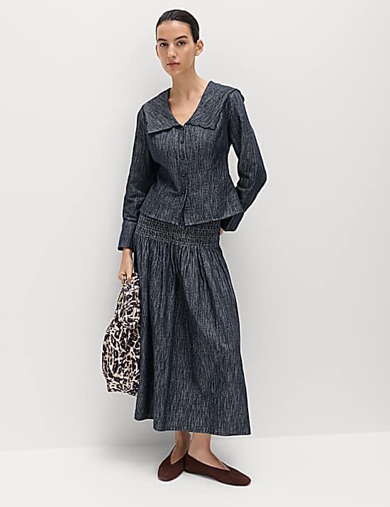 Tailored Striped Longline Waistcoat