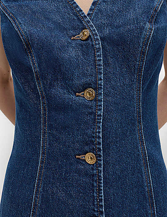 Tailored Striped Longline Waistcoat