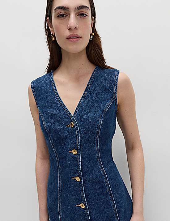 Tailored Striped Longline Waistcoat