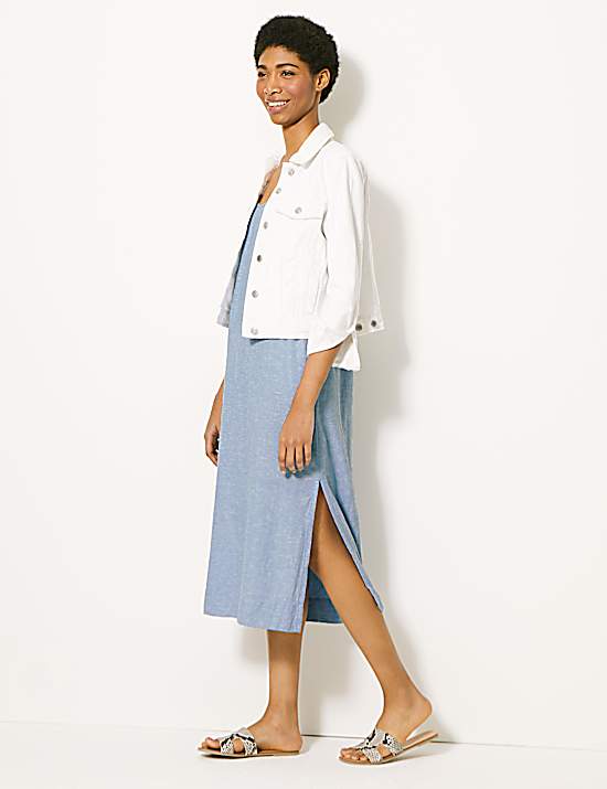 Tailored Striped Longline Waistcoat