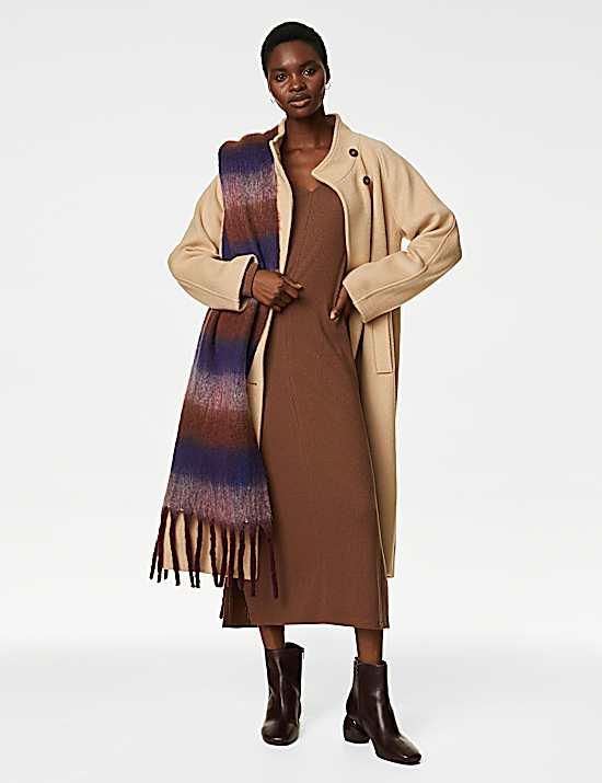 Tailored Striped Longline Waistcoat