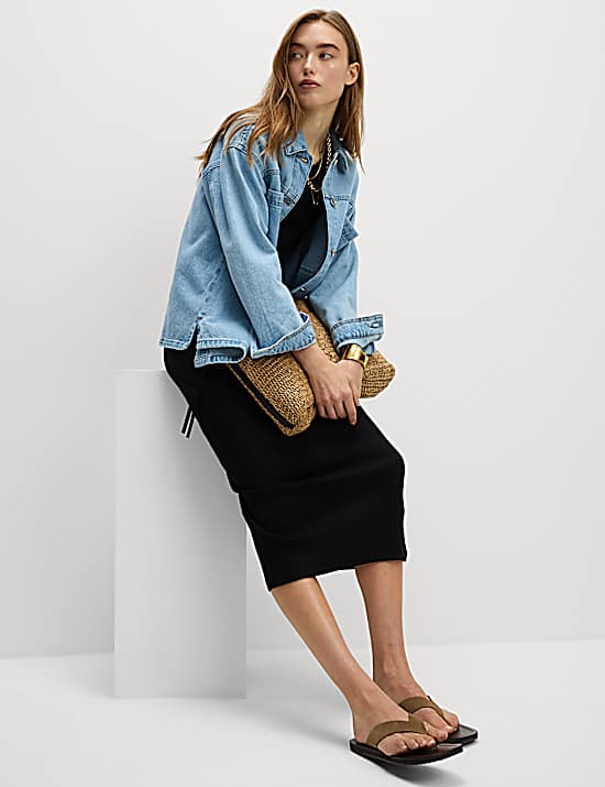 Tailored Striped Longline Waistcoat