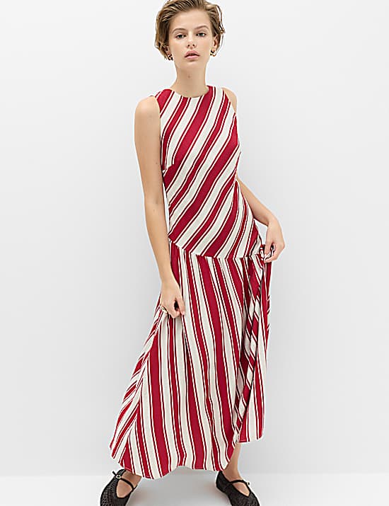 Tailored Striped Longline Waistcoat