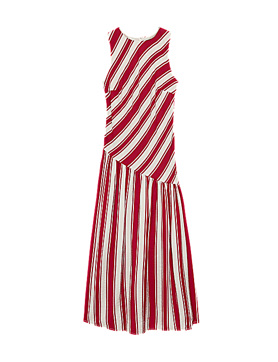 Tailored Striped Longline Waistcoat