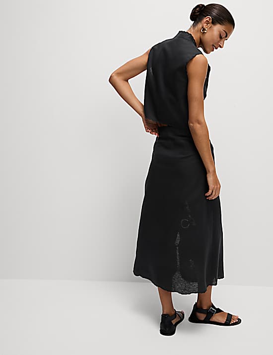 Tailored Striped Longline Waistcoat