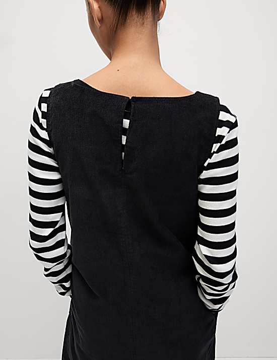 Tailored Striped Longline Waistcoat