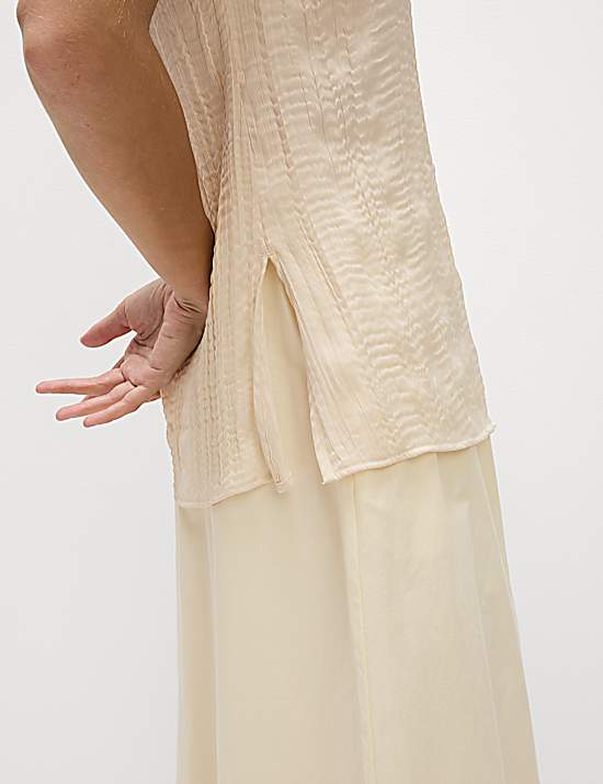 Tailored Striped Longline Waistcoat