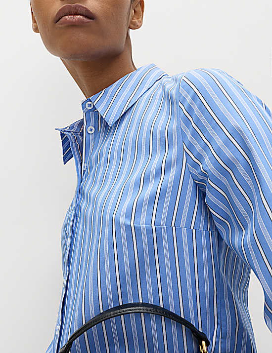 Tailored Striped Longline Waistcoat
