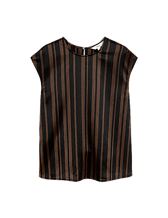 Tailored Striped Longline Waistcoat