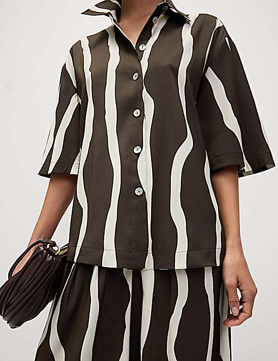 Tailored Striped Longline Waistcoat