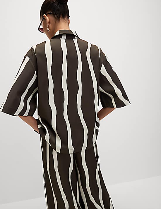 Tailored Striped Longline Waistcoat
