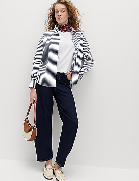 Tailored Striped Longline Waistcoat