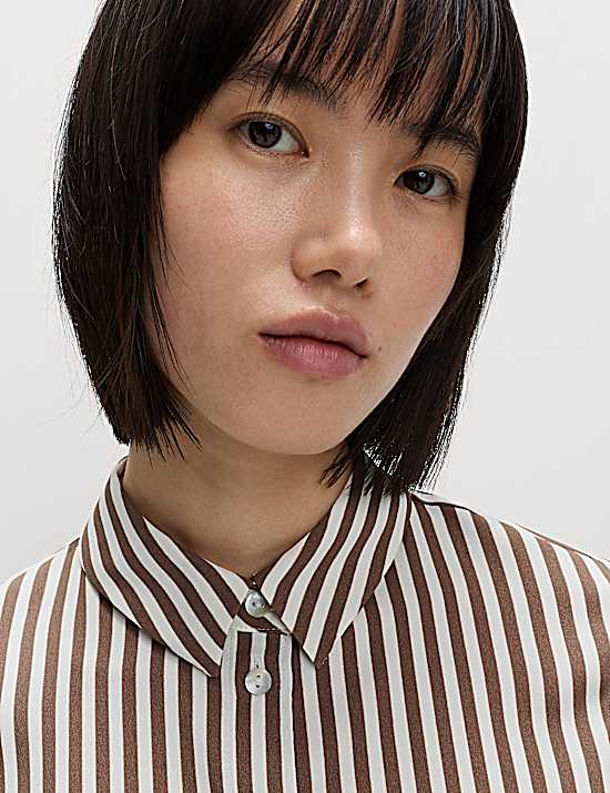 Tailored Striped Longline Waistcoat