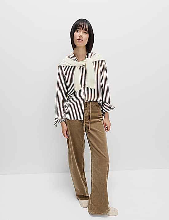 Tailored Striped Longline Waistcoat