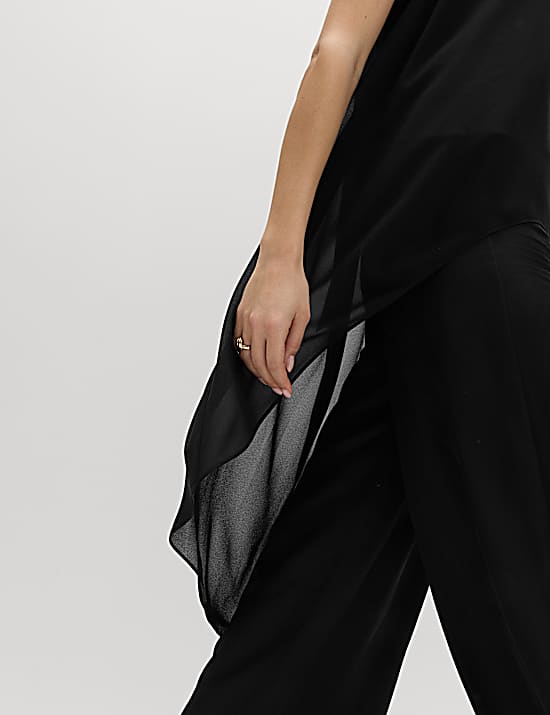 Tailored Striped Longline Waistcoat