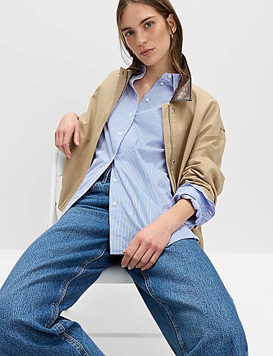 Tailored Striped Longline Waistcoat