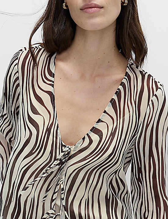 Tailored Striped Longline Waistcoat