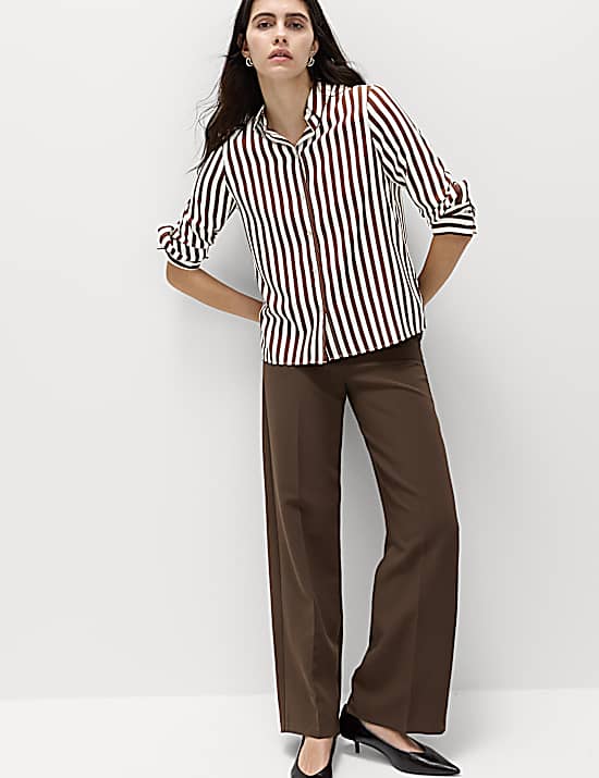 Tailored Striped Longline Waistcoat