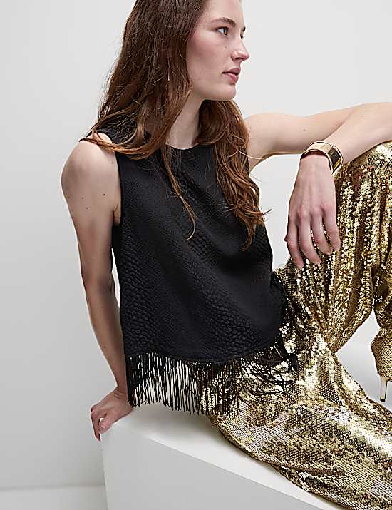 Tailored Striped Longline Waistcoat