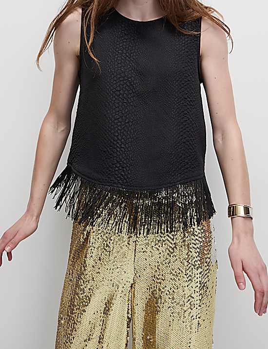 Tailored Striped Longline Waistcoat