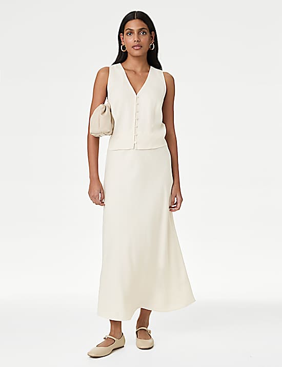 Tailored Striped Longline Waistcoat