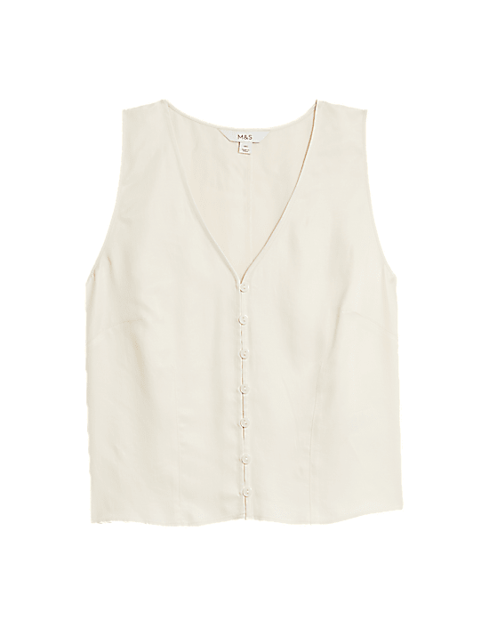 Tailored Striped Longline Waistcoat