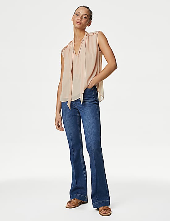 Tailored Striped Longline Waistcoat