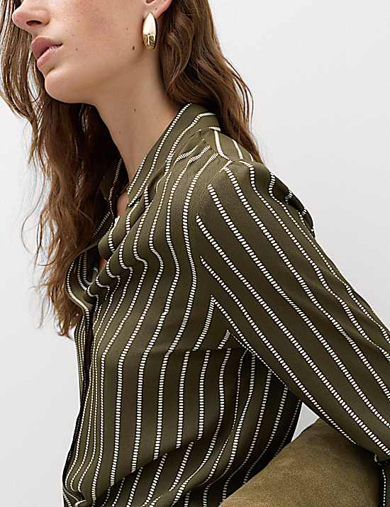Tailored Striped Longline Waistcoat