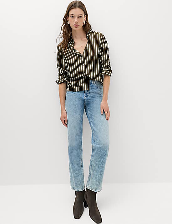 Tailored Striped Longline Waistcoat