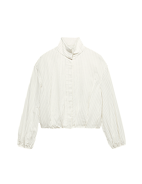 Tailored Striped Longline Waistcoat