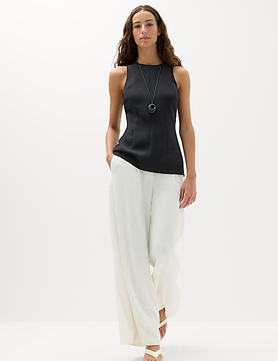 Tailored Striped Longline Waistcoat
