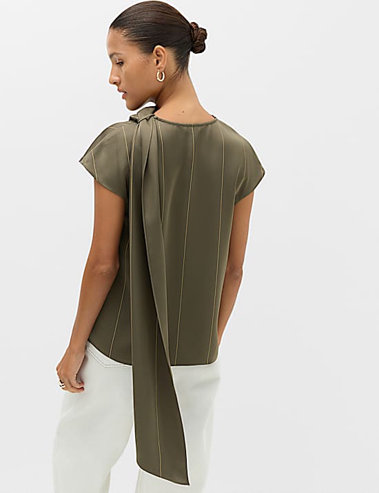 Tailored Striped Longline Waistcoat